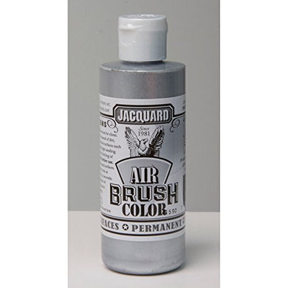 Jacquard Airbrush Color 4Oz Metallic Silver - color: Metallic Silver, size: 4 Fl Oz (Pack of 1)