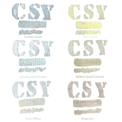 Metallic-Pearlescent-Glitter Acrylic Paint Ink-Shining Calligraphy Inks-Silver, Liquid Gold Pigments Perfect for Artists, Leather Dye,Canvas,Rocks,Wood, Fabric (Galaxy Starlight Set)
