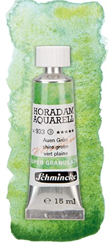 Schmincke - HORADAM® AQUARELL, Super Granulation, 14 933 006 Shire Green, 15 ml tube, very strong granulating colors, finest, super granulating watercolors | 15 ml - color: 933 shire green, size: 0.51 Fl Oz (Pack of 1)