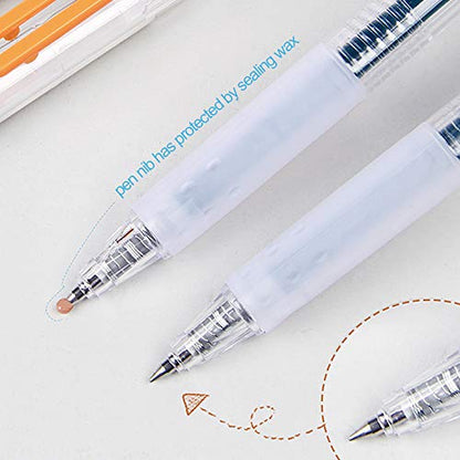 Extra Fine Point Retractable Gel Pens,0.38mm Micro Precision Tip | Smooth Writing Black Refill 12 Count No Smudge No Bleed for Journaling Note Taking Exam Signature Drawing Letter - style: 12 Counts