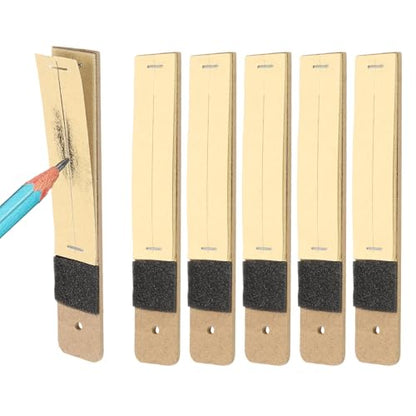 PATIKIL 6 Pcs Sandpaper Pencil Sharpener Pencil Pointer Sharpening Brown