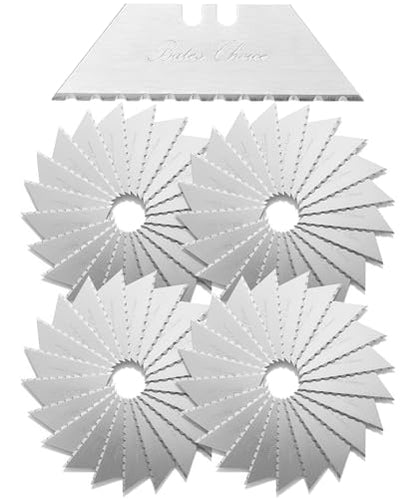 Bates- Utility Knife Blades, Serrated Edge, 100 Pack, Carbon Steel, Silver, Standard Size Replacement Blades for Box Cutter, Utility Knife Refills - color: Silver With Serrated Edge, size: 100 Pack