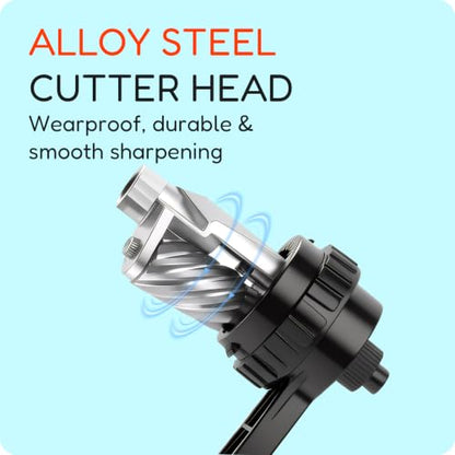 Manual Pencil Sharpener, Hand Crank, 2 Levels for 6.5-8 mm Pencils