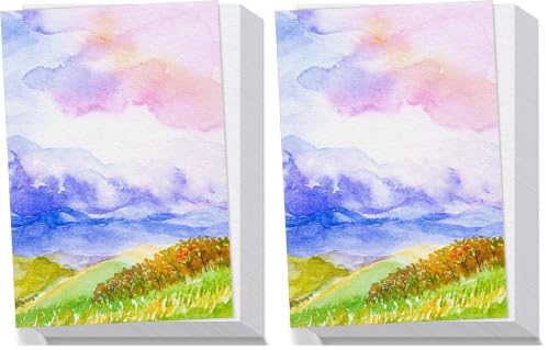 64 Sheets Watercolor Paper Bluk, 140lb/300GSM Cold Press Water Color Paper 5 x 7 Inch, Small Off-White Watercolor Drawing Paint Paper for Art Drawing Wedding Cards Supplies (Pack of 2) - size: 5 x 7 Inches (Pack of 2)