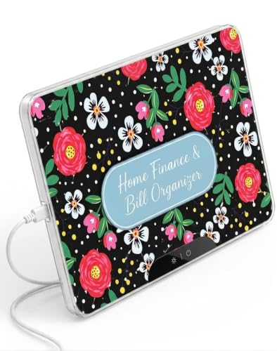 LED Drawing Board with Pockets (Blue and Pink Flowers on Black), 7 inches X 10 inches Set - style: Style #3