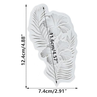 Flower Polymer Clay Molds Hibiscus Flower Silicone Mold - color: Style C