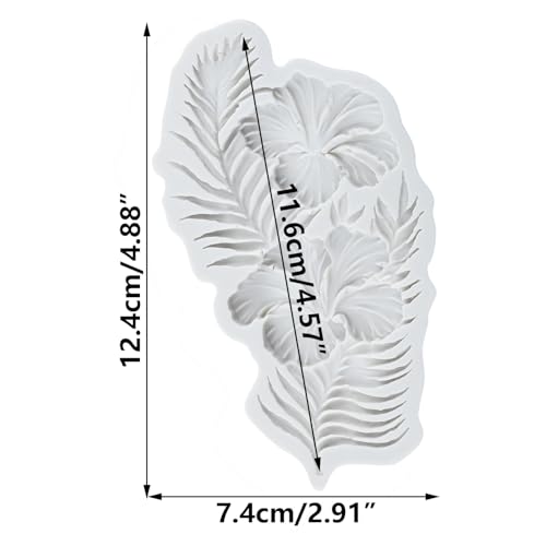 Flower Polymer Clay Molds Hibiscus Flower Silicone Mold - color: Style C