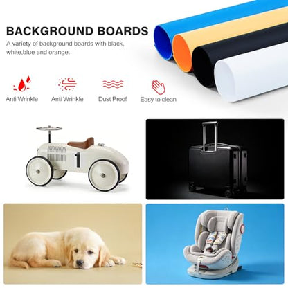 Photo Light Box, 39 inch Photography Light Box with 210 LEDs Lights & 4 Color Backgrounds Professional Dimmable Shooting Tent Kit for Large Product Photography - size: 39 x 39 inches