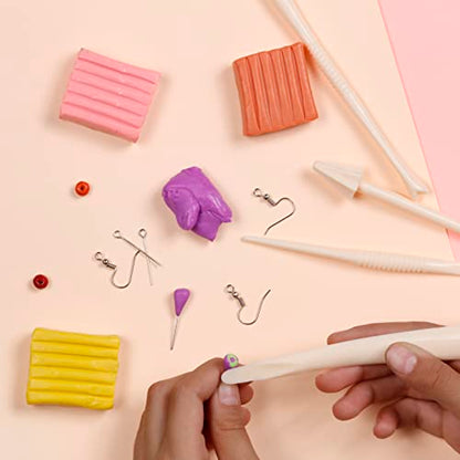 Incraftables Polymer Clay Kit – 24-Color Non-Toxic Oven-Bake Clay Set with Tools, Cutters, Molds, Jump Rings & Keychain Rings for Jewelry, Miniatures & Sculpting (Pack of 2) - size: Small (Pack of 2)