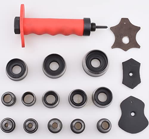 13 Sharp Hollow Punch Tool Set Leather Kit Gasket Hole