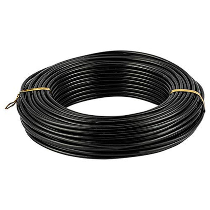 82 Feet 9 Gauge Aluminum Wire Black Bendable Metal Craft Wire for Beading Jewelry Craft Making - color: Round-Black, size: 3mm