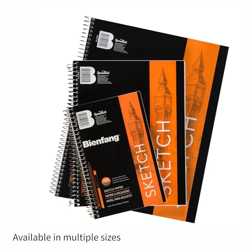 Bienfang Sketch Pad 11x14 Inch, 100 Sheets of 60lb 90gsm Art Paper, Spiral Bound Sketch Book Drawing Notebook - size: 11 by 14-Inch