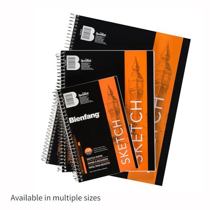 Bienfang Sketch Pad 11x14 Inch, 100 Sheets of 60lb 90gsm Art Paper, Spiral Bound Sketch Book Drawing Notebook - size: 11 by 14-Inch