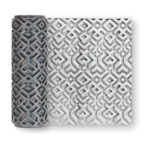 Arrow Weave Clay Texture Roller 2" for Polymer Clay - color: Arrow Weave Roller, size: 2 inch