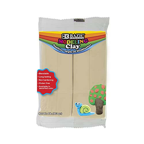 BAZIC Products Cream Modeling Clay, 1 lb - color: Cream, size: 1-Pack
