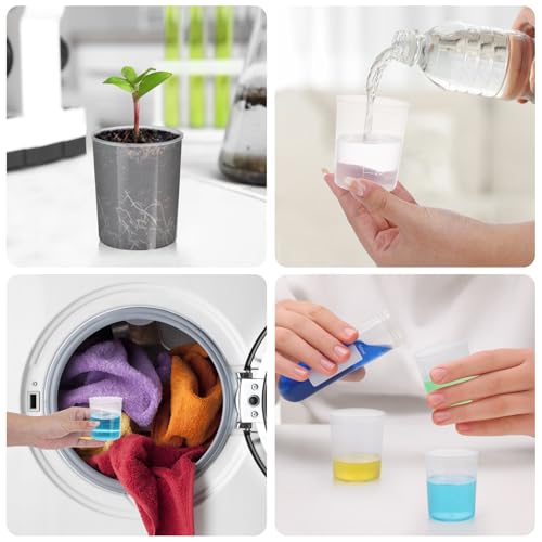 90PCS Epoxy Mixing Cups Kit, 40PCS 100ml Disposable Graduated Cups Transparent Scale Cups with 50 Pack Wooden Stirring Sticks for Paint Mixing, Jewelry Making, Liquid Measuring - color: Clear cups+wooden stick, size: 100ml