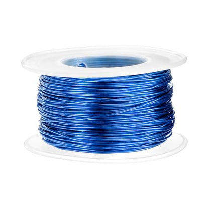 HARFINGTON 20 Gauge Aluminum Craft Wire 0.8mm 98.5ft Flexible Bendable Anodized Metal Jewelry Sculpting Wire for Jewelry Making Modelling Craft DIY, Sapphire Blue - color: Sapphire Blue, size: 30M x 0.8mm