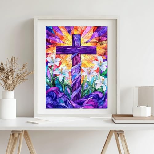 Milila Diamond Art Kits for Adults Full Drill Diamond Painting Kit(Cross) - color: Cross