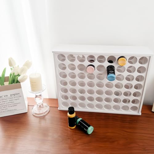 paint organizer, 63 holes acrylic paint organizer, craft storage and Apple Barrel vertical storage, for 2oz Craft Paints, Wall-mounted - color: 1pcs