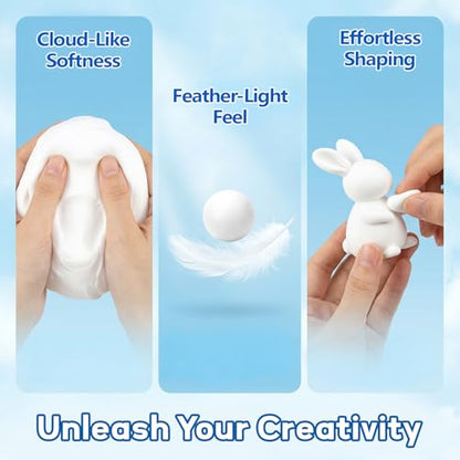 RAINFLOW White Foam Clay - Moldable Cosplay Foam Clay Soft Squishy