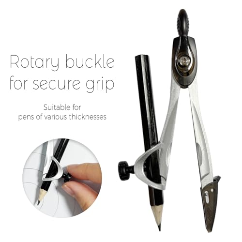 Protractor and Compass Set with Rulers,Compass Geometry Drawing Tool Set | All-in-One Rulers Compass Kit for Students and Technical Drawing