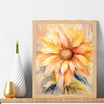 Natuyalo Paint by Numbers Kit for Adults - Sunflower DIY Adult Paint by Number Kits Flowers Acrylic Canvas Painting for Adults Beginners Kids Art Crafts Without Frame, 16x20 Inch - color: ART-01