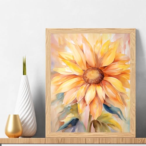 Natuyalo Paint by Numbers Kit for Adults - Sunflower DIY Adult Paint by Number Kits Flowers Acrylic Canvas Painting for Adults Beginners Kids Art Crafts Without Frame, 16x20 Inch - color: ART-01
