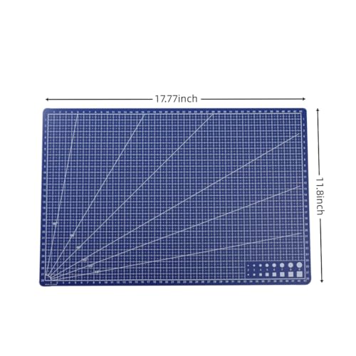 New A3 Double Side Craft Cutting Mat Cutting Board Sewing Pad Artist Carving Tools Handmade Crafts DIY Props (Blue) - color: Blue
