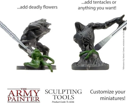 The Army Painter, Sculpting Tools, set of three tools | Set with Three Double Ended Stainless Steel Dab Tool, Polymer Clay Tools for Modeling Plastic, Resin, and Metal Miniatures