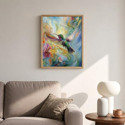 Mosaflare 5D Hummingbird Diamond Painting Kits for Adults 12x16 Inch - color: KM1234-1
