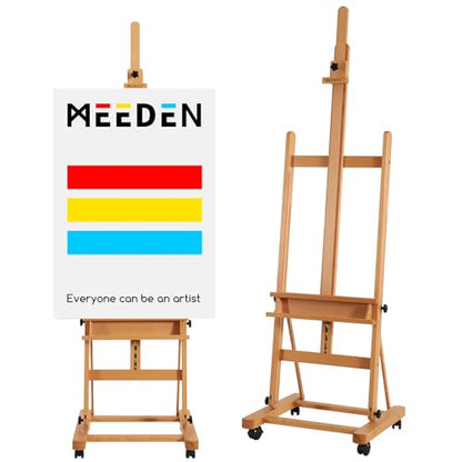 MEEDEN Adjustable H Frame Art Easel: Easel Stand for Painting and Display - style: Natural Color