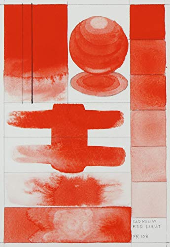 GOLDEN QoR Artist Watercolors, Cadmium Red Light, 11 ml Tube, Professional Watercolor Paint, Semi-Opaque - color: Cadmium Red Light