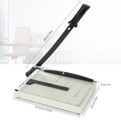 Paper Cutter 12 Inch, Heavy Duty Guillotine Paper Cutter Slider Trimmer, Paper Slicer with Magnetic Guide, Safety Lock, 8 Sheet Capacity for Cardstock, Crafts, Office & Home Use