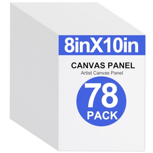 78 Pack of 8x10 Inch Flat Canvas Boards for Painting,Canvas Panels for Artist