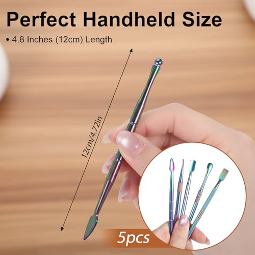 5 Pc Carving Tool for Wax Wood Sculpting Modeling Tool Kit Sculpting Tool | Stainless Steel, Double-Ended, Sculpture Spoon Tool, Carving Kit, Sculpture Supplies, for Clay Pottery, Carve Sculptures Wax