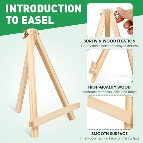 ESRICH 2 Pack 8x10 Canvas and Easel Set, Mini Acrylic Paint, Paint Brushes, Palettes, Aprons, Sip and Paint Kits for Adults Couples Friends Date Night Painting Party Supplies