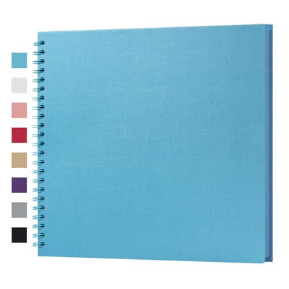 potricher 12 x 12 Inch Large DIY Scrapbook Photo Album 40 Pages, Blue - color: Blue, size: 12 Inch 40 Pages