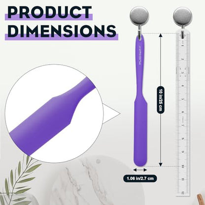 3pcs Silicone Jar Spatulas 10in Long Skinny Heat-Resistant, Narrow Spatula Set for Scraping Peanut Butter, Sourdough, Jam in Small Containers, Blenders & Baking (Black & Purple & Red) - color: Black & Purple & Red