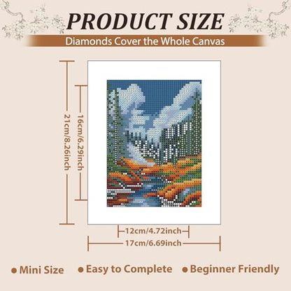 National Park Small Diamond Art Kits for Adults, 12 Pcs , 6.7x8.3 Inch - color: National Park
