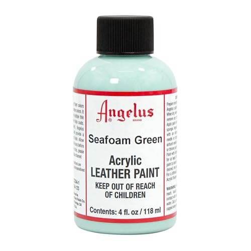 Angelus Acrylic Leather Paint for Purse Leather Vinyl 4 Oz Seafoam Green - color: Seafoam Green, size: 4 Fl Oz (Pack of 1)