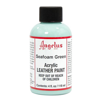 Angelus Acrylic Leather Paint for Purse Leather Vinyl 4 Oz Seafoam Green - color: Seafoam Green, size: 4 Fl Oz (Pack of 1)