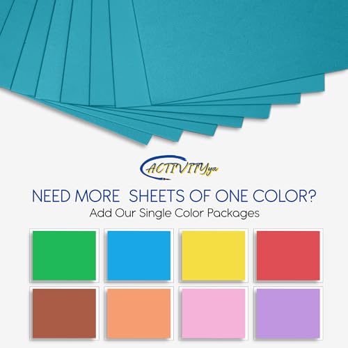 Light Blue EVA Foam Sheets, 6 x 9 Inch, 2mm Thick – Foam Paper for DIY Arts and Crafts, School Projects, and More – 8 Pack - color: Lt Blue