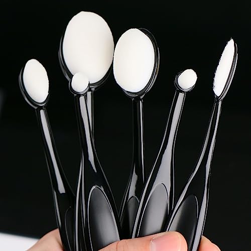 UNIMEIX 6 Pack Blending Brush for Card Making Crafting Ink Blender Brushes Set Tool Paper Background Brush Drawing - color: White, size: 6 Pack Brush with square holder