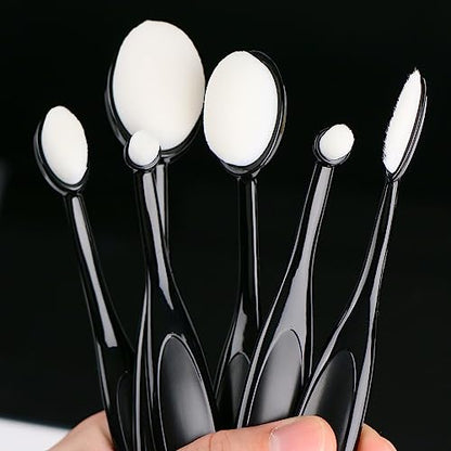 UNIMEIX 6 Pack Blending Brush for Card Making Crafting Ink Blender Brushes Set Tool Paper Background Brush Drawing - color: White, size: 6 Pack Brush with round holder