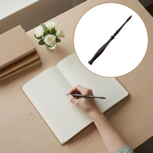 Dip Pen Holder Feather Quill Pen Kit Straight Retro English Calligraphy Nib Holder Handmade Antique Fountain Pens