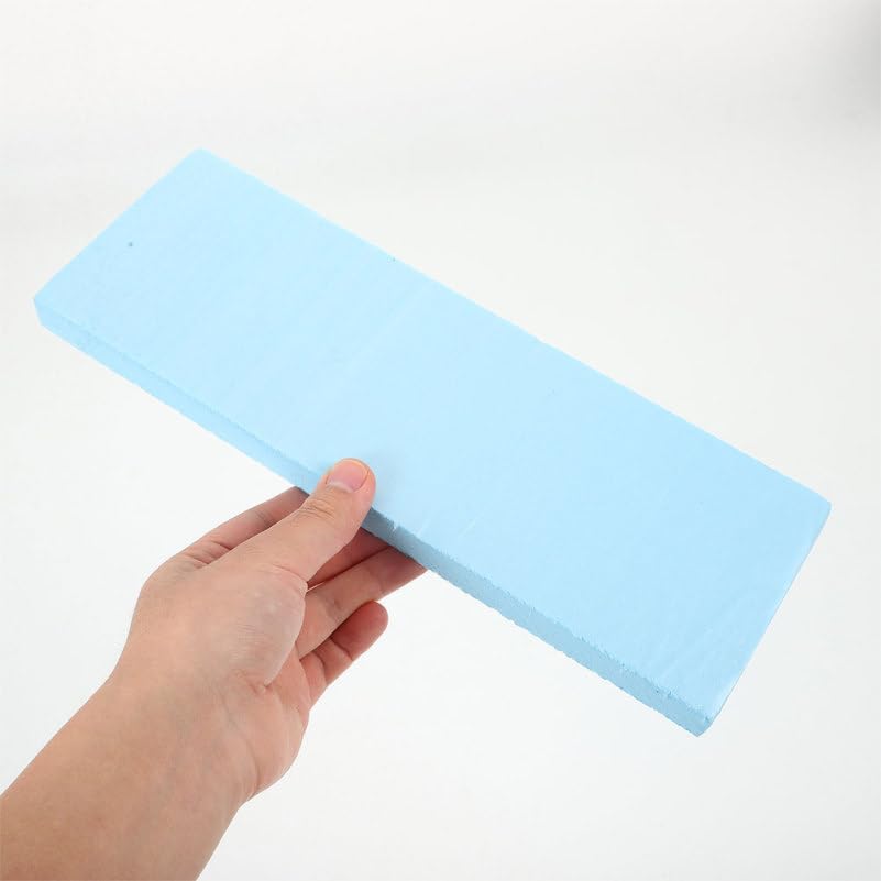 BESPORTBLE Blue XPS Foam Boards - 6Pcs 12x4x0.8 Inch High Density Extruded Polystyrene Sheets - Rigid Base for DIY Craft Diorama Railway Modeling Terrain Sculpting