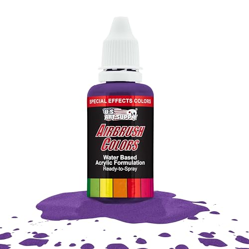 U.S. Art Supply Ready to Spray Special Effects Purple Pearl Acrylic Airbrush Paint - 1oz Bottle, Professional Grade Non-Toxic Water-Based Colors for Vibrant & Permanent Results - color: Purple Pearl, size: 1 Fl Oz (Pack of 1)
