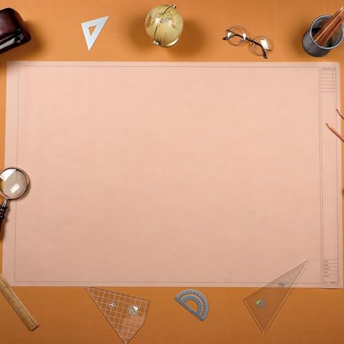 Gilprop 10 Sheets Architectural Vellum Paper 18" x 24" Drafting Vellum Tracing Sheets White Translucent Drafting Paper Rag with Border and Title Block for Drawing Sketching Architecture Building - size: 18 x 24 Inch, style: No Grid