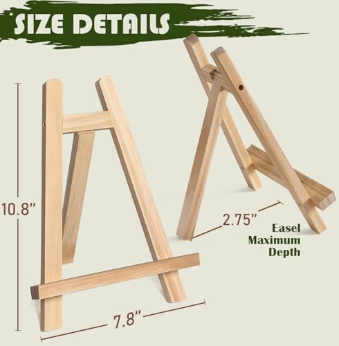 10.8 inch Tabletop Easel for Painting, Small Easel with 5 Papers