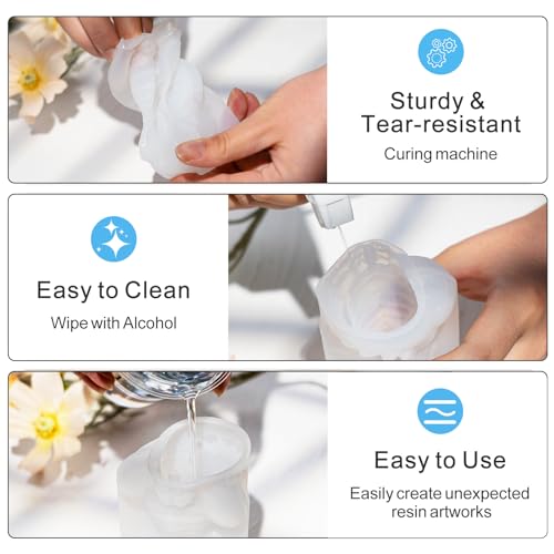 LET'S RESIN Dragon Resin Molds, 3 Pcs Lively 3D Animal Silicone Molds